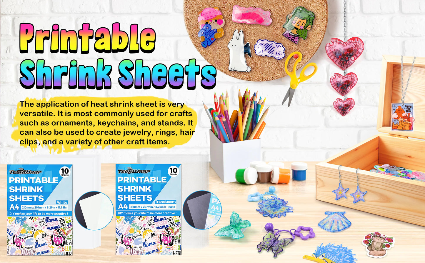 INKJET PRINTABLE SHRINK SHEETS