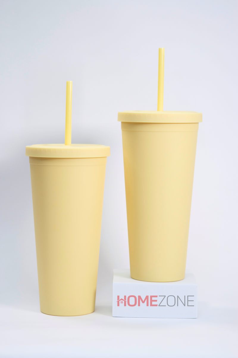 Double Wall Pastel Colored Acrylic tumbler cups 24oz comes with lid and straw