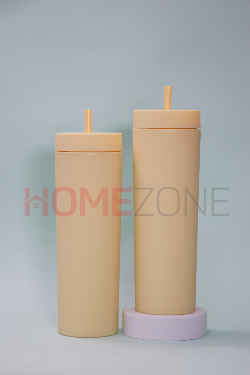 Matte Skinny Tumbler with Straw (450ml / 16oz)