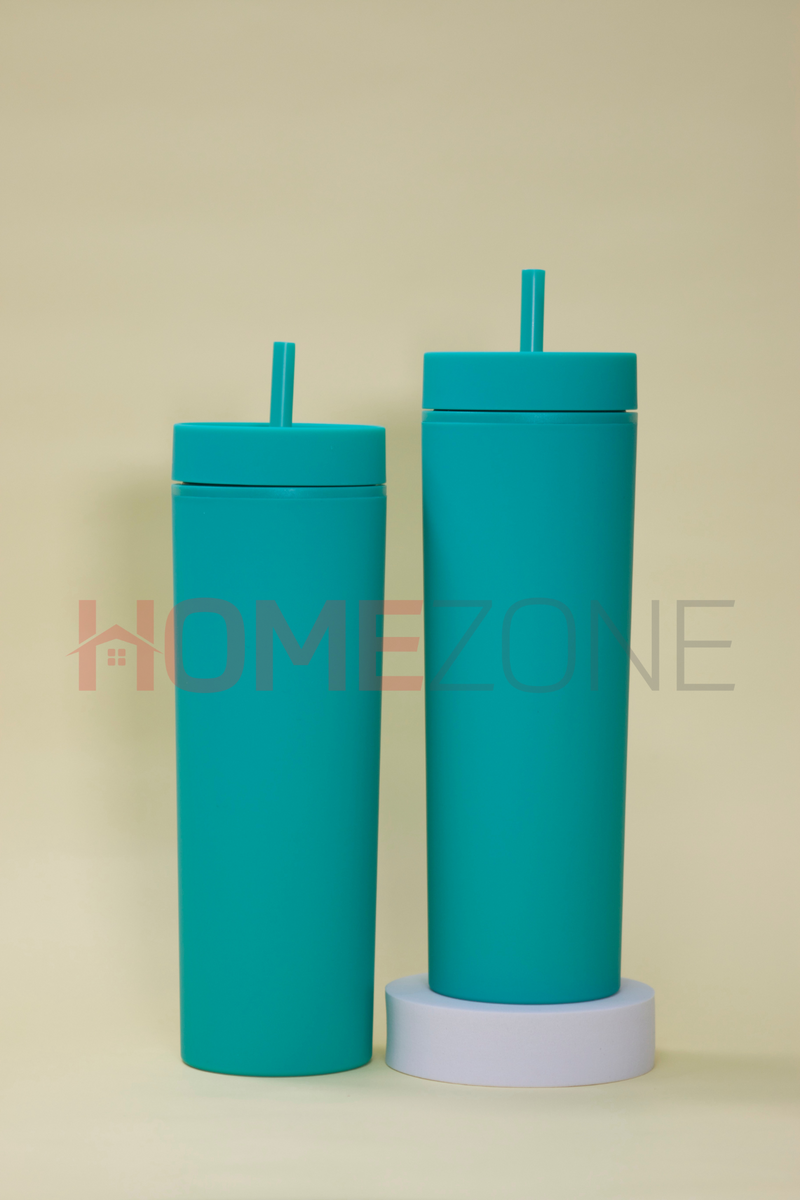 Matte Skinny Tumbler with Straw (450ml / 16oz)