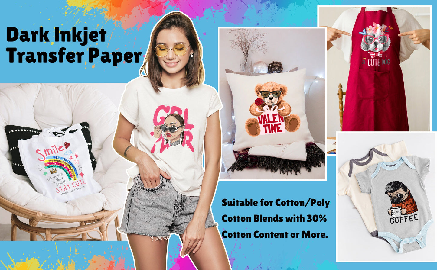 Inkjet Printable Heat Transfer Paper