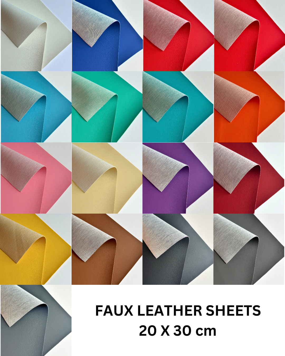 FAUX LEATHER SHEET 21 x 30 CM