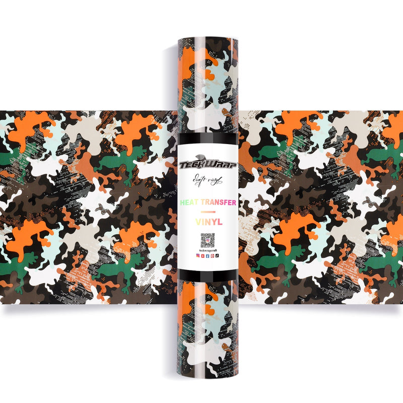 Colorful Camouflage Heat Transfer Vinyl