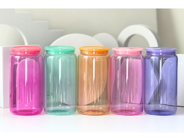 Jelly Colored Soda Glass Tumbler 16oz.