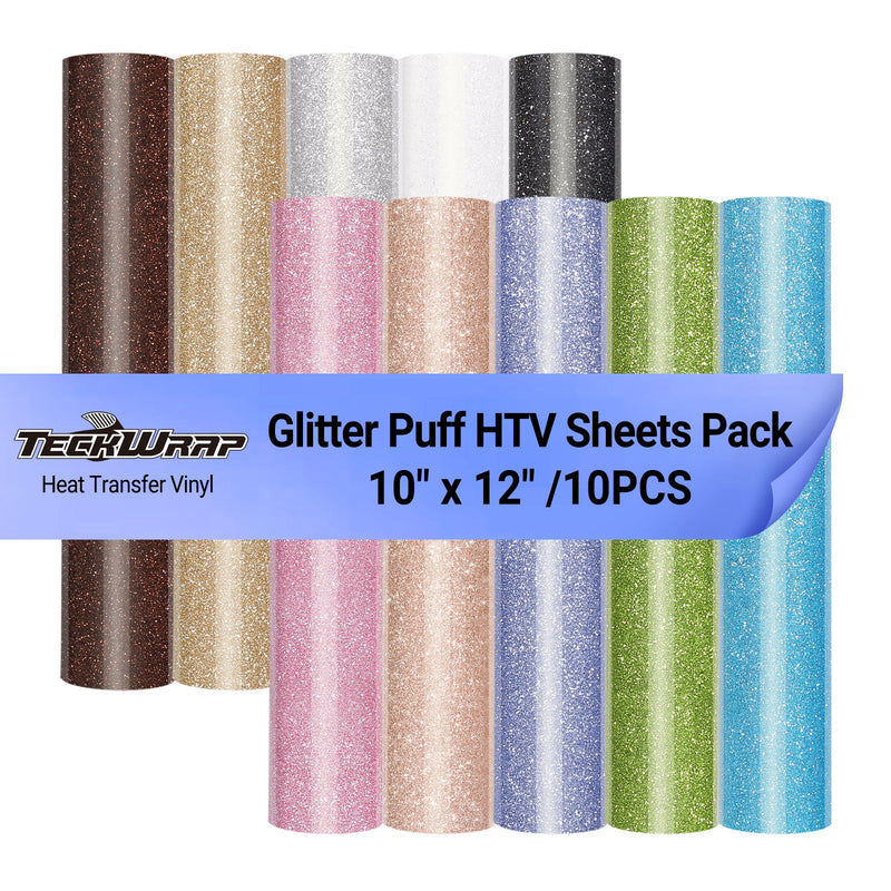 Glitter Puff HTV Sheets Pack (10 PCS)