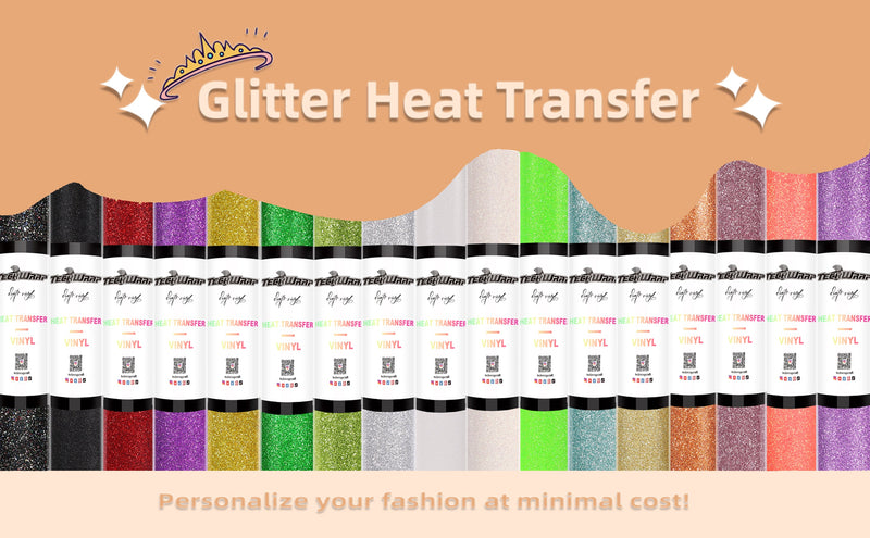Glitter Heat Transfer Vinyl 5ft Roll