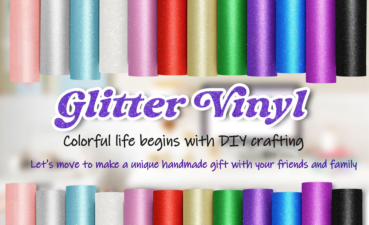 GLITTER ADHESIVE VINYL 5FT.