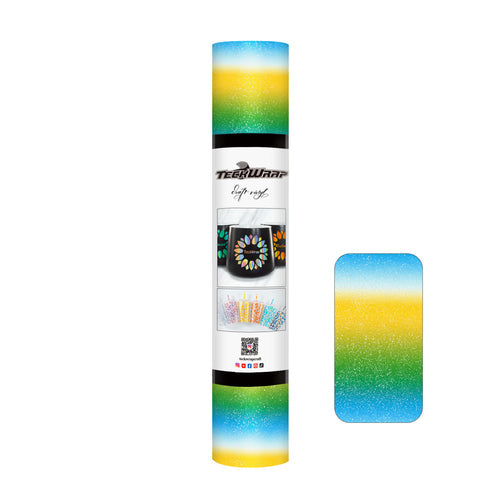 TW 12x12 RAINBOW STRIPES ADHESIVE CRAFT VINYL