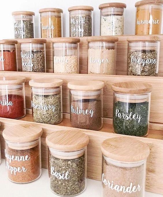 150ml SPICE JARS WITH BAMBOO AIRTIGHT LIDS