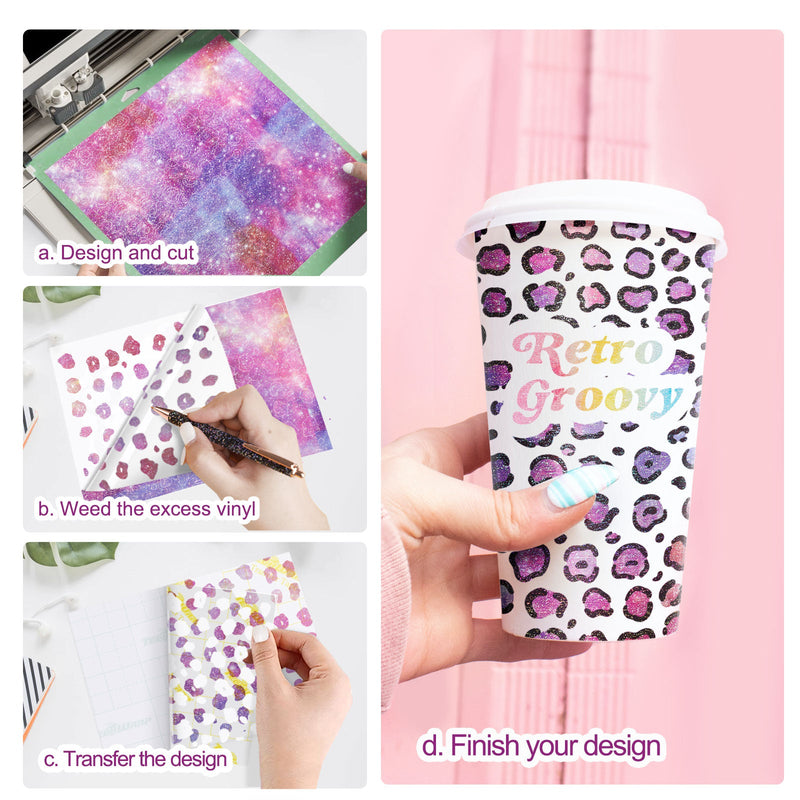 TW 5ft. Glitter Brush Adhesive Vinyl