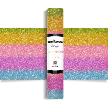 Ombré Glitter Heat Transfer Vinyl 5ft Roll