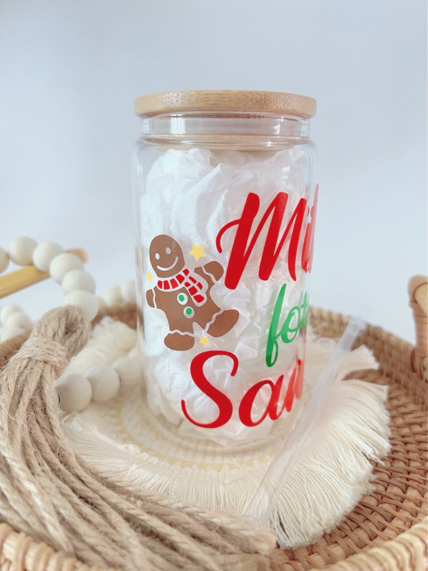 Christmas Can Glass - Milk for Santa