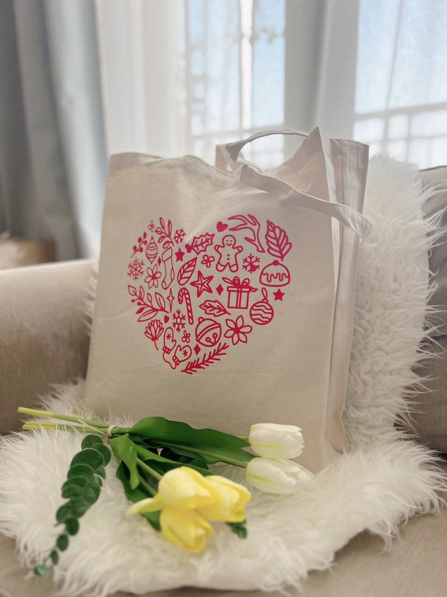 Christmas Tote Bag - Christmas Heart