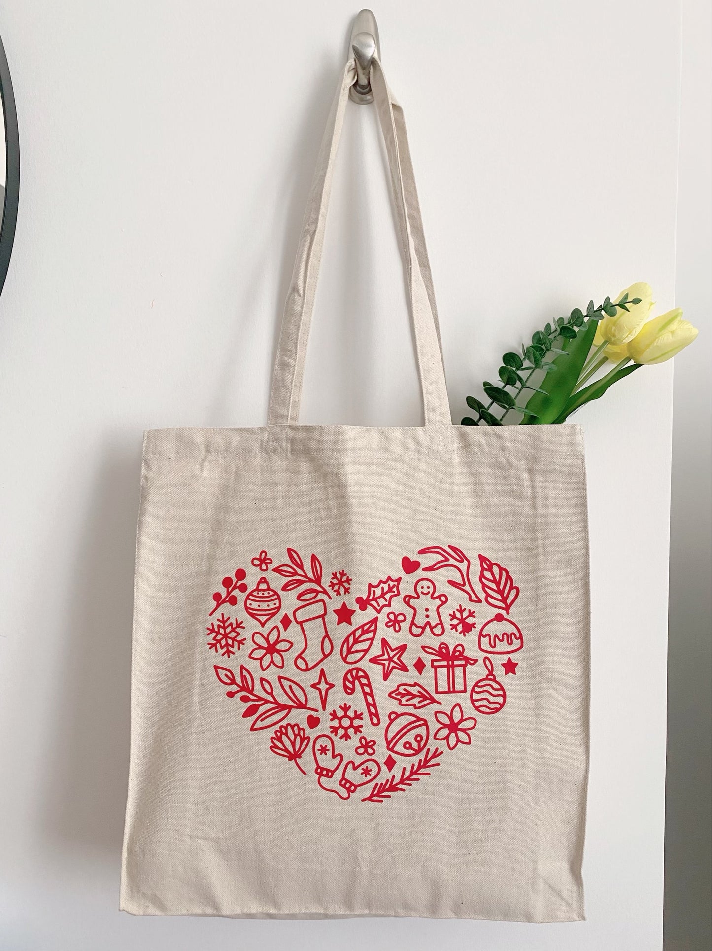 Christmas Tote Bag - Christmas Heart