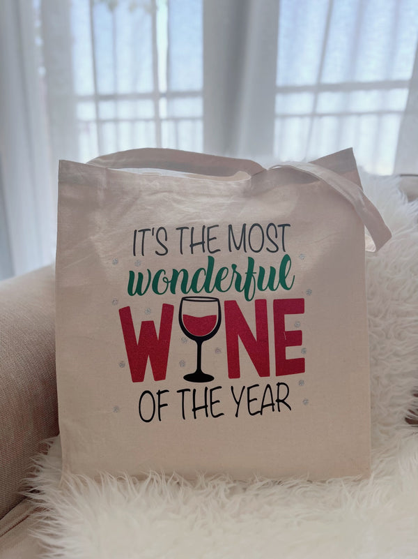 Christmas Tote Bag - It's the most wonderful wine of the year