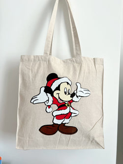 Christmas Tote Bag - Mickey Mouse Santa