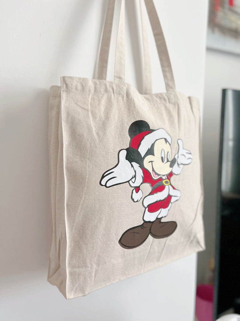 Christmas Tote Bag - Mickey Mouse Santa