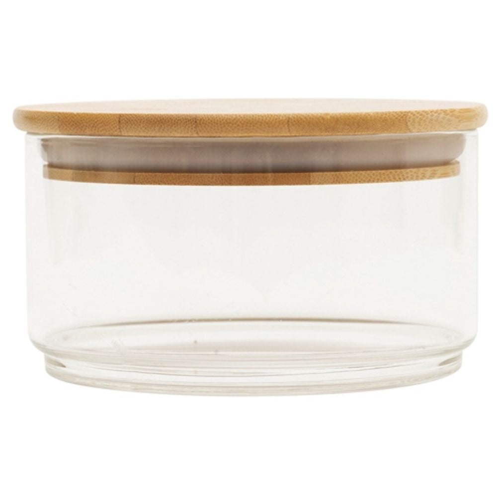 BAMBOO / GLASS JAR PANTRY CONTAINER 325ml