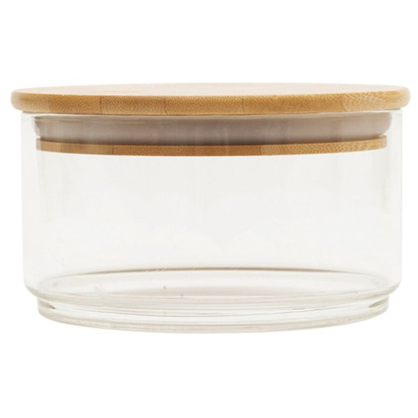 BAMBOO / GLASS JAR PANTRY CONTAINER 325ml